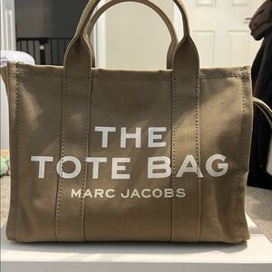 Marc jacobs canvas green small tote